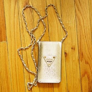 Guess golden crossbody bag small personal
